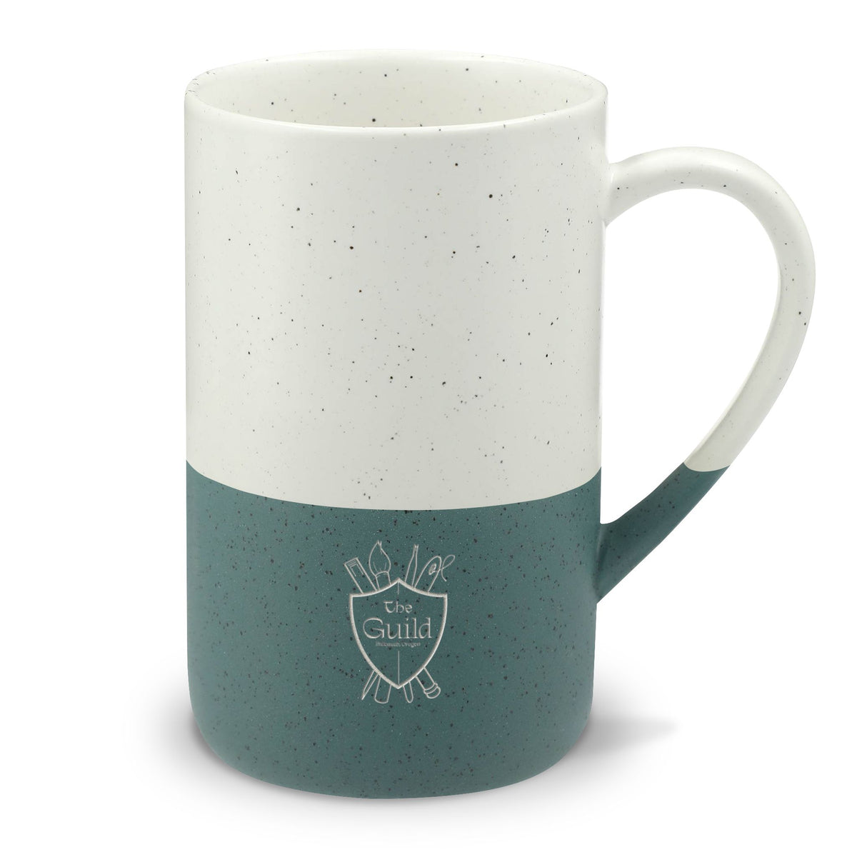 The Guild Logo | Speckled Wayland Ceramic Mug, 13oz (Engraving)